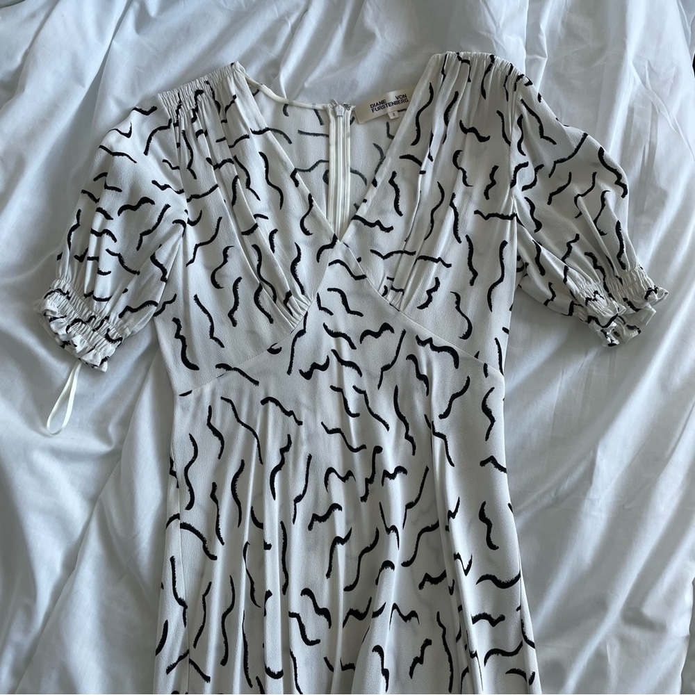 DVF midi white dress